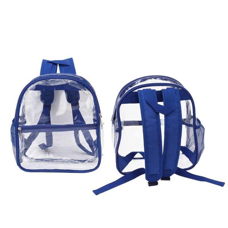 PVC Transparent Backpack Portable PVC Zipper Design High Capacity Clear