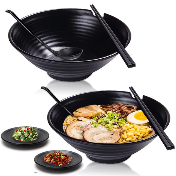 Vivimee Unbreakable Japanese Style Ramen Bowl Set of 2, 37oz