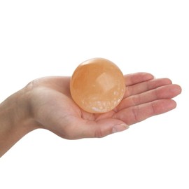 Serafino Orange Selenite Crystal Ball Smooth Selenite Sphere 40-50 mm Palm Stone Reiki Healing Charge Crystal Angelic Mineral Meditation Stone Orange Selenite Large (Orange Selenite Ball 4-5 cm)