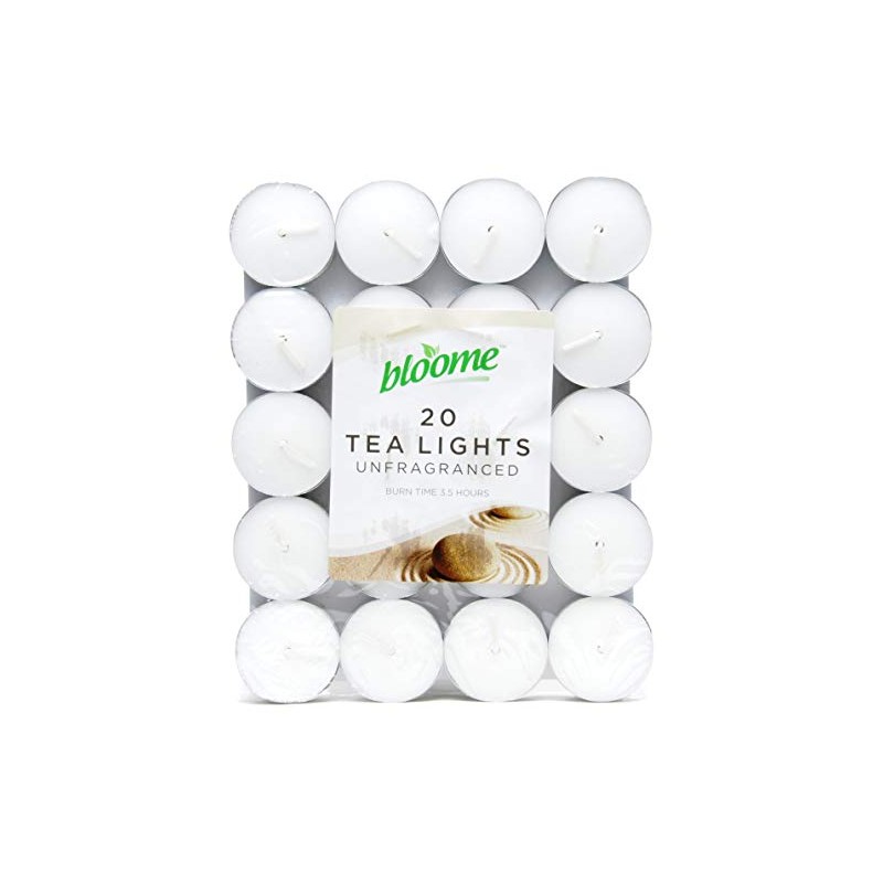 Tea Lights CandlesPack of 20 by Bloome lasts upto 2.5