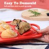 Foepoge 2 Pack Silicone Muffin Pan with Metal Frame, Non-stick