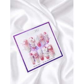 Angel Milky Handmade Nail Tips - Ballerina / 엔젤 밀키 수제 네일팁 - 발레리나