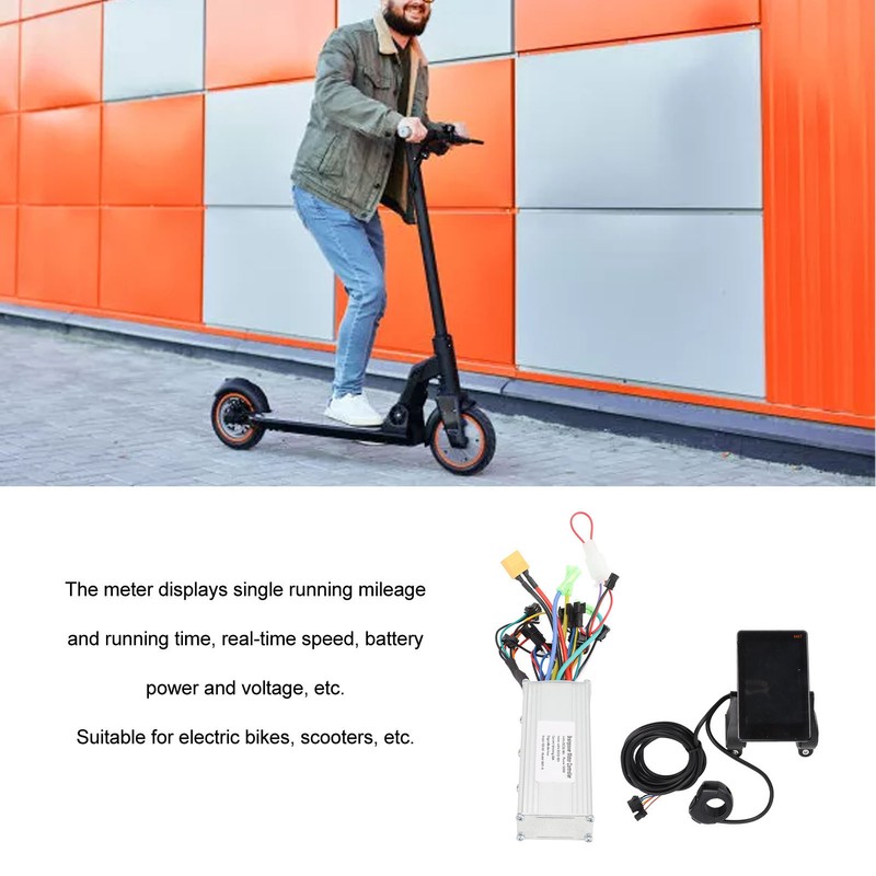 Electric Bike Brushless Controller M6T LCD Display 36/48V 500W ABS