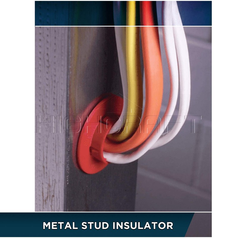 Highcraft PXCAP012-10 Metal Stud Insulator, Cushions 1/2 in. Pipe, Wiring