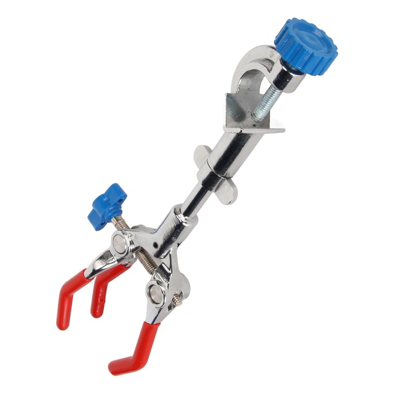 3 Prong Lab Clamp with Rubber Coating Pressure Adjustment 3