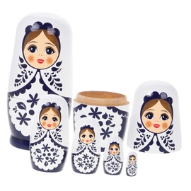 Vaguelly 1 Set Nesting Dolls Craft Kit DIY Matryoshka Doll for Boys and Hand Painted Decorative Educational Imagination and Creativity