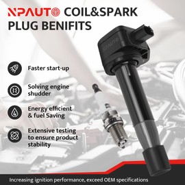 Ignition Coil Pack & Spark Plugs Replacement for 3.5 3.5L V6 2008 2009 2010 2011 2012 Honda Accord, 2008-2017 Honda Odyssey, 3.7 3.7L V6 2009-2014 Acura TL TSX, 09-12 Acura RL, UF603