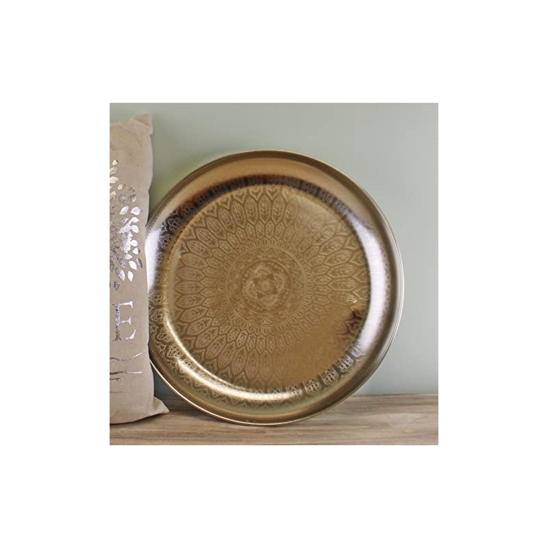 Silver Decorative Etched Large Iron Bowl