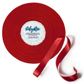 Red Ribbon 3/8 Inches 36 Yards Roll Perfect for Scrapbooking Art Hair Bow Wedding Wreath Baby Shower Packing Birthday, Wrapping Christmas Gifts Decorations Sewing DIY Other Projects