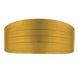 DonDon Men's triple pack with colour coordinated cummerbund bow tie breast pocket handkerchief perfect for special occassions - Gold