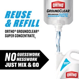 Ortho GroundClear Weed & Grass Killer Super Concentrate1, Refill Pouch, 2 x 5 fl oz Pouches