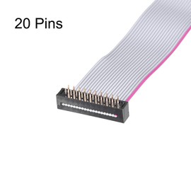 sourcing map IDC Wire Ribbon Cable FC/FD Male A Type 20 Pin Pitch 2.54 mm 0.2 m Long