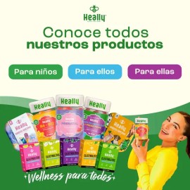 HEALLY  Gomitas Con Probióticos y Prebióticos  72 Gomitas Sin Azúcar  Fibra Inulina y Lactobacillus  Apoyo en Salud Intestinal  Origen natural Vegano 