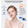 Clip-On Earbuds Bluetooth Wireless Earbuds,Lightweight Comfort Bone Conduction Headphones with