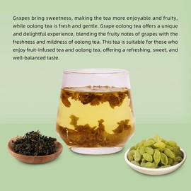HANFANGLING Grape Oolong Tea and Jasmine Green Tea,Natural Loose Leaf Tea,The Choice for Enjoying a Beautiful Life,Tea Lover's Gift (Grape Oolong Tea + Jasmine Flower Green Tea)