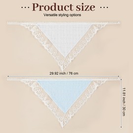 2 Pcs Head Scarf Triangle, Cute Lace Stylish Kerchief Polyester