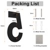 Brushed Modern Stainless Steel House Number 152 mm High Black