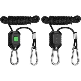 VIVOSUN 1/2/6 Pair 1/8" Lockable Grow Light Rope Hanger 150lbs Load 8Ft. Long - 6Pair