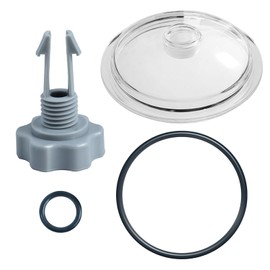 SF80110-1 Leaf Trap Cover Lid 5 inch Have O-Ring & Valve, Fit for Intex 12 Inch Sand Filter Pump (Pump Flow Rate: 2,100 GPH), NOT Fit for Intex 14 & 16 Inch (Rate:2,800 3.000 GPH) Sand Filter Pump