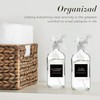 v2croft 144 Minimalist Laundry Room Labels Set, Water Resistant Stickers,