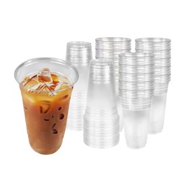 Klex 12 oz Clear Plastic Cups, 1000 Pack Disposable PET Cold Cup for Party, Iced Coffee, Cold Beverage