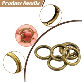 Sharplace 6 Stück Feder-Karabinerhaken Zink-Legierung-Ring Clip Handtasche Schultergurt Schlüsselbund Schlüsselbund Klettern, bronze