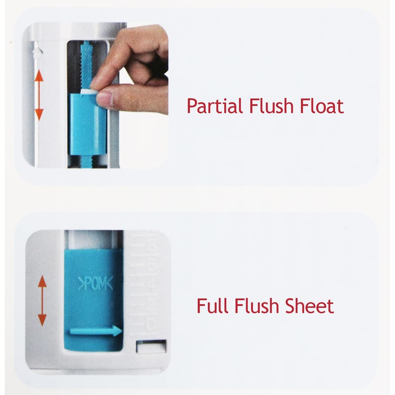 SPARES2GO Adjustable Dual Flush Toilet Valve Concealed Cistern with Push