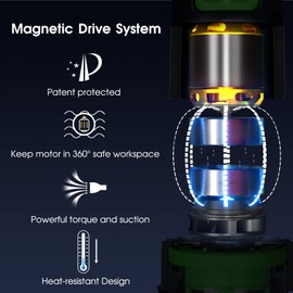 4 in 1 Rechargeable Pool & Spa Hot Tub Vacuum Cleaner - Dual Mode & Magnetic Drive System, 25µm Ultra Fine Mesh Filters for Hot Tub, Small Above Ground Pools - 90 Mins, Oil Absorbers, Poles