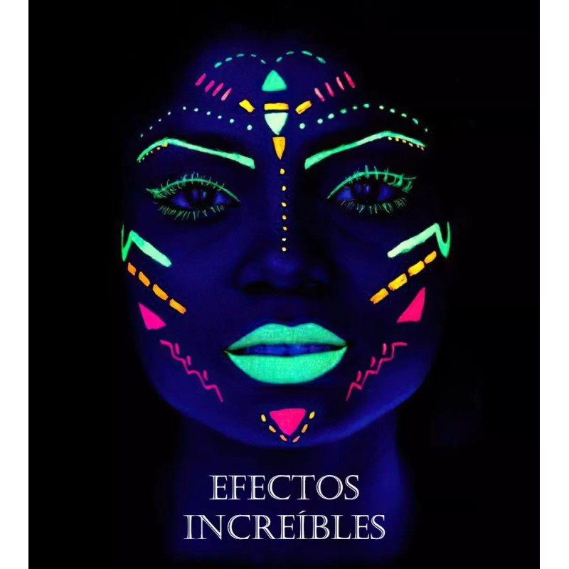 GLOW Arte Pintura Neón P/ Cuerpo Arte Fluorescente Luminoso  12