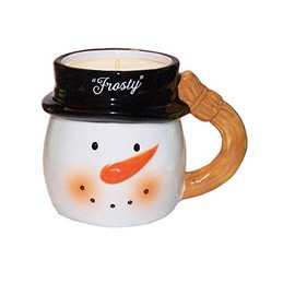 Snowman Ceramic Mug Candle