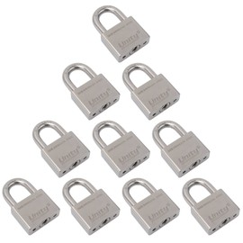 Unity Marine Padlock Keyed Alike 100% Stainless Steel Weatherproof for Sea, Boat, Port, Gate, Anti-Pick (10, 50mm)