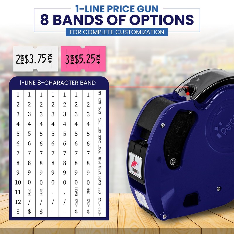 Perco Lite 1 Line Price Gun with Labels Kit -