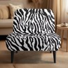 Armless Accent Chairs Covers Thick Zebra Print Armless Sofa Cover