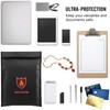 Fireproof Waterproof Bag Multi Function Money Document Jewelry Valuables Pouch