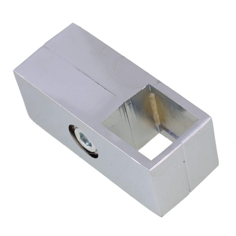 Yibuy Silver Square Tube Connector 2 Way Clamp Rack Fitting
