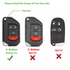 Aoocar 2018-2025 Flip Type Leather Key Fob Cover, Compatible with