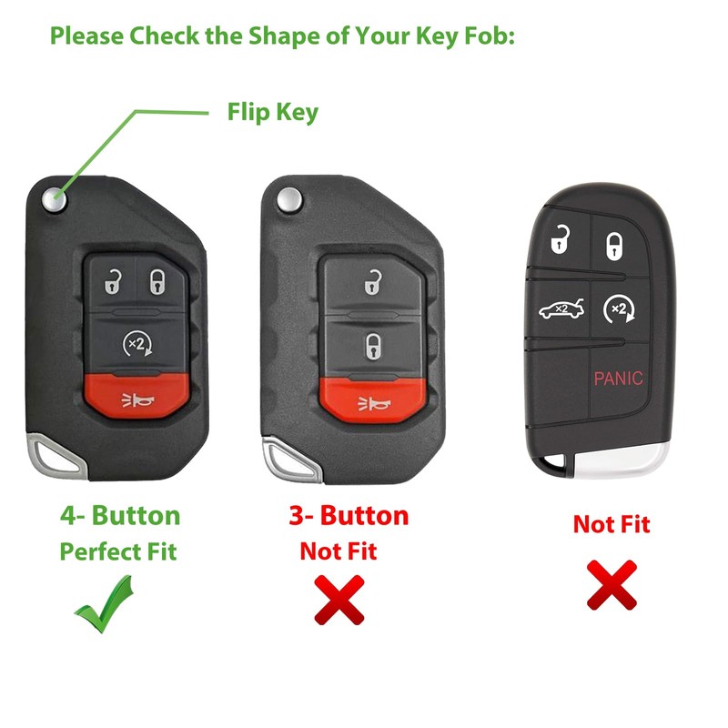 Aoocar 2018-2025 Flip Type Leather Key Fob Cover, Compatible with