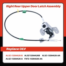 AL5Z-13264A26-B Right Rear Upper Door Latch Assembly Compatible with Ford Ranger 1998-2011 Passenger Side Rear Door Lock Cylinder Cable Replace# AL5Z13264A26B
