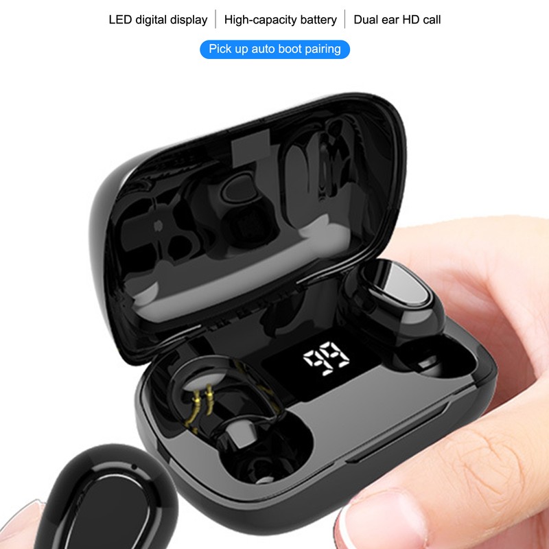 L21Pro Digital Display Wireless Bluetooth 5.0 Earphone InEar Binaural Sports