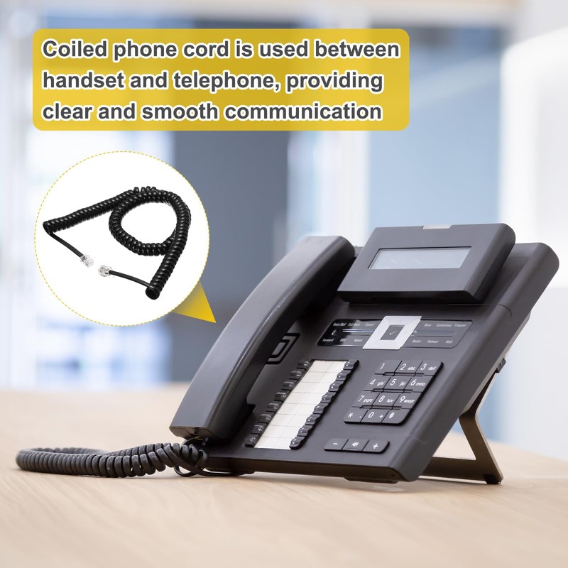 MECCANIXITY Phone Cord for Landline, 13ft RJ9 4P4C Telephone Handset