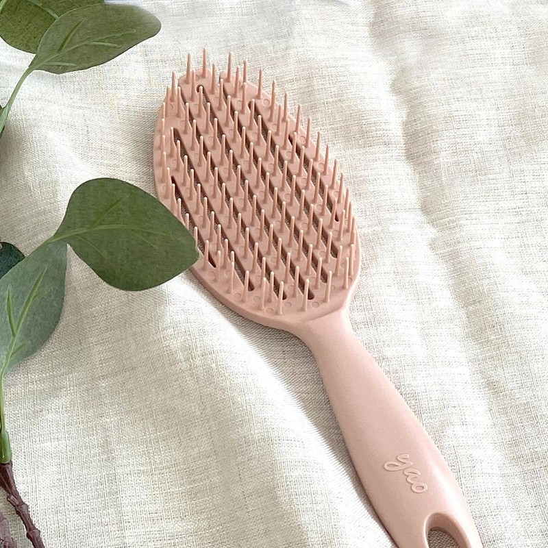 Yao Hairbrush [Scalp Care Round Brunt Coral] Wet Hair Shampoo