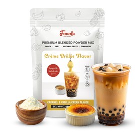 Fanale Premium Creme Brulee Bubble Tea Flavoring Powder | Perfect for Baking, Smoothies, Desserts and Drinks | Instant Flavoring Powder for Boba Milk Tea - 2.2 lb 1kg | PWD288
