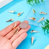 Elecrelive 10Pcs 18K Gold Plated Bead Cone Caps Long Bead