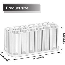 SVUPUE 26 Slot Acrylic Cosmetic Organizer, Acrylic Eyeliner Organiser, Makeup Brush Holder, Clear Makeup Brush Holder, Can be used for Eyeliner, Eyebrow Pencil Storage (Transparent)