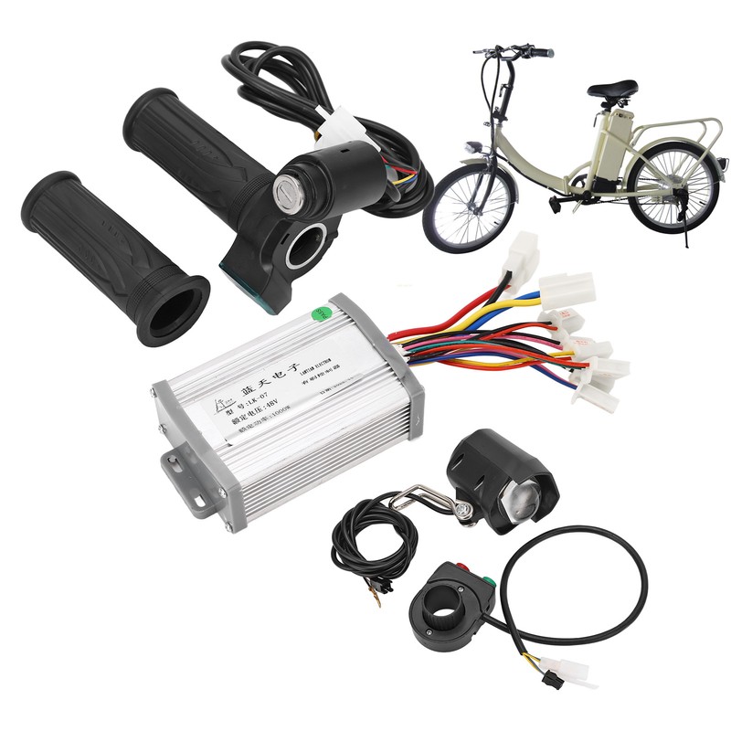 48V 1000W Brushed Motor Controller with Twist Throttle Handle Keys