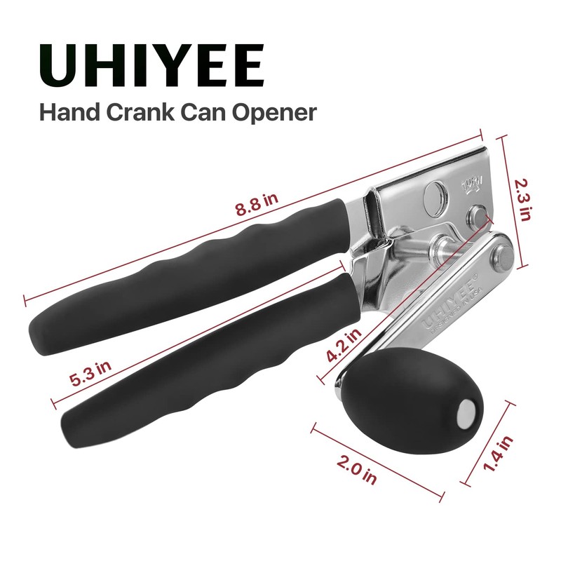 Commercial Can Opener, UHIYEE Hand Crank Can Opener Manual Heavy
