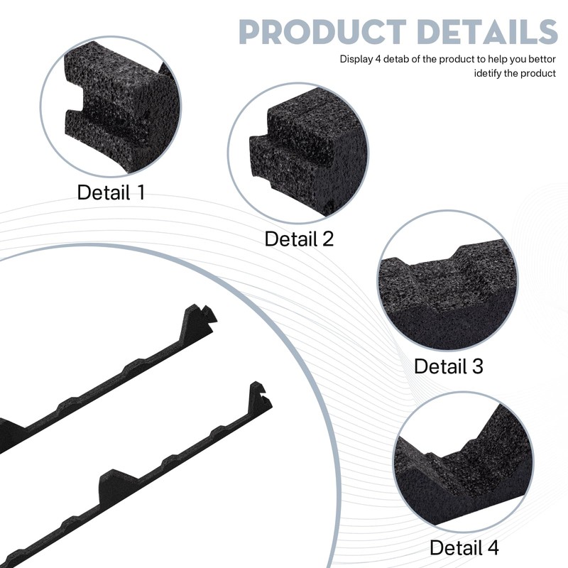 SuperDi 12in Inside 10Pcs - 12" Classic Ribbed Profile Foam
