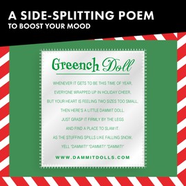 Dammit Doll - Limited Edition - Dammit Santa Grnch - Stress Relief, Gag Gift