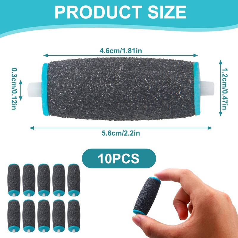 10 Replacement Rollers for Scholl Callus Remover - Extra Coarse