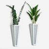 Crystal Wall Vase Hanging Flower-vase - Silver Crushed Diamond Mirrored